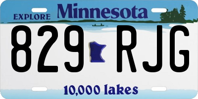 MN license plate 829RJG