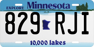 MN license plate 829RJI