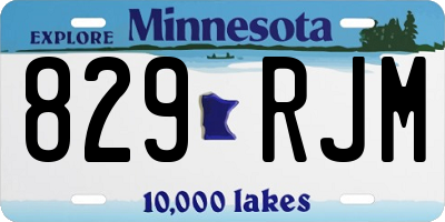 MN license plate 829RJM