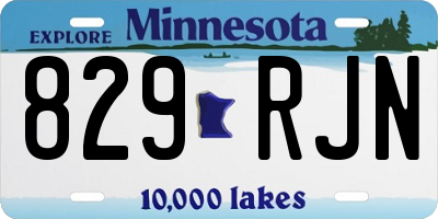 MN license plate 829RJN