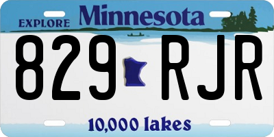 MN license plate 829RJR
