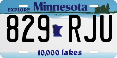 MN license plate 829RJU