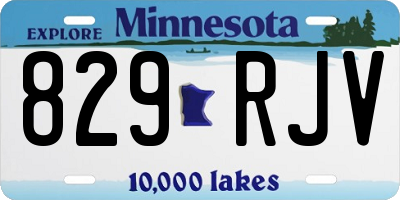 MN license plate 829RJV
