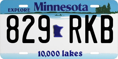 MN license plate 829RKB