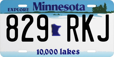 MN license plate 829RKJ