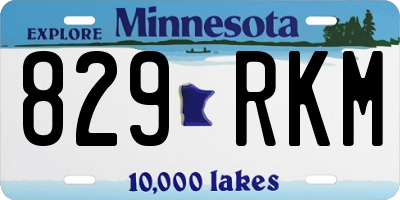 MN license plate 829RKM