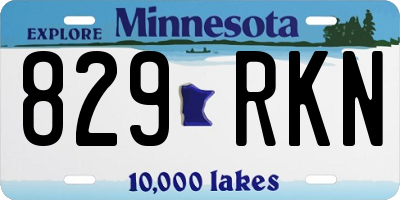 MN license plate 829RKN