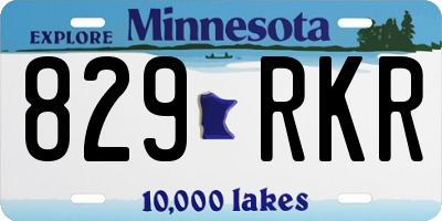 MN license plate 829RKR