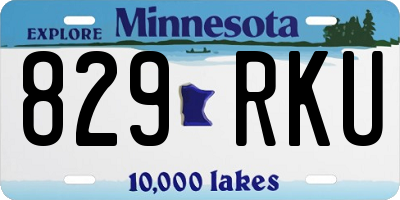 MN license plate 829RKU