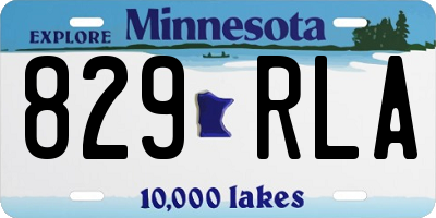 MN license plate 829RLA