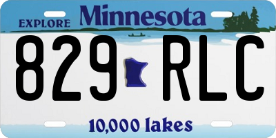 MN license plate 829RLC