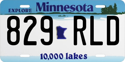 MN license plate 829RLD