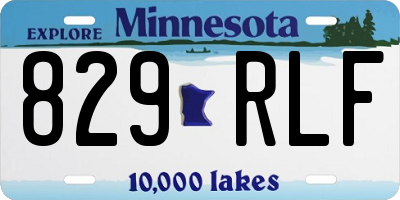MN license plate 829RLF