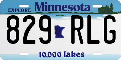 MN license plate 829RLG