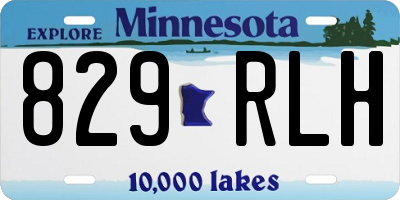 MN license plate 829RLH