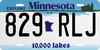 MN license plate 829RLJ