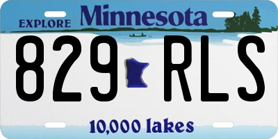 MN license plate 829RLS