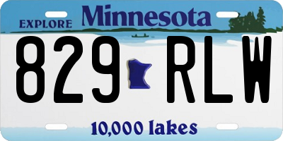 MN license plate 829RLW
