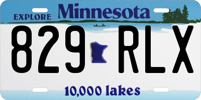 MN license plate 829RLX