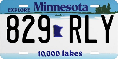 MN license plate 829RLY