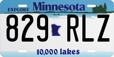 MN license plate 829RLZ