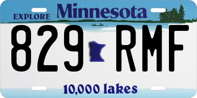 MN license plate 829RMF