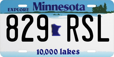 MN license plate 829RSL