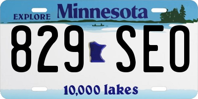 MN license plate 829SEO