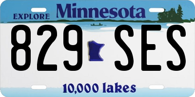 MN license plate 829SES