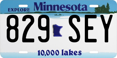 MN license plate 829SEY
