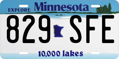 MN license plate 829SFE