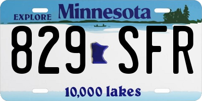 MN license plate 829SFR