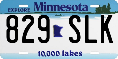 MN license plate 829SLK