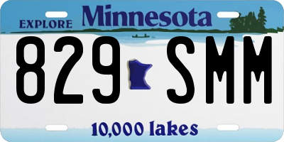 MN license plate 829SMM
