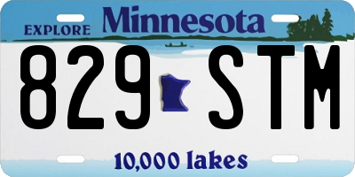 MN license plate 829STM