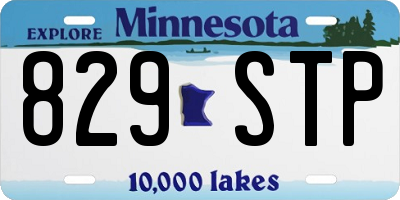 MN license plate 829STP