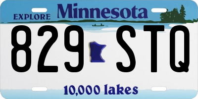 MN license plate 829STQ