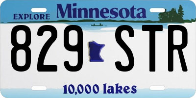 MN license plate 829STR