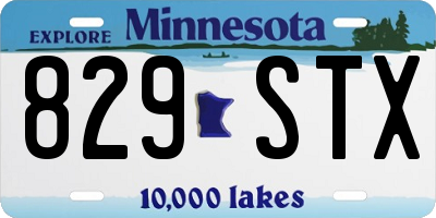 MN license plate 829STX