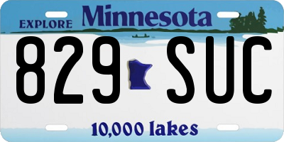 MN license plate 829SUC