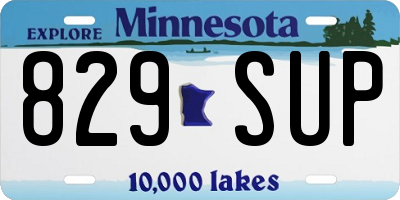 MN license plate 829SUP