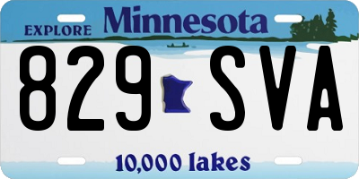 MN license plate 829SVA