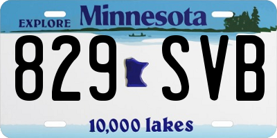 MN license plate 829SVB
