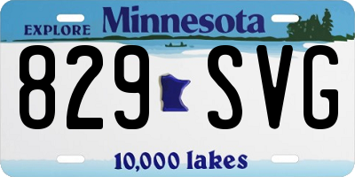 MN license plate 829SVG