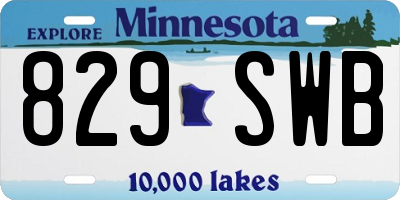 MN license plate 829SWB