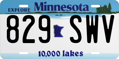 MN license plate 829SWV