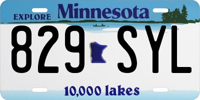 MN license plate 829SYL