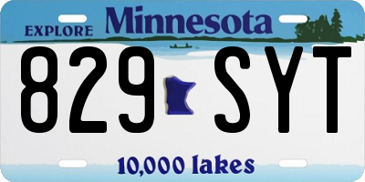 MN license plate 829SYT