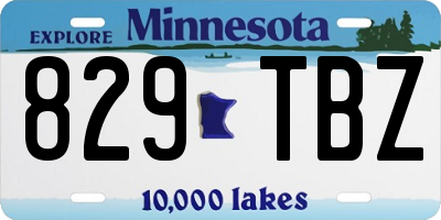 MN license plate 829TBZ
