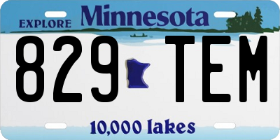 MN license plate 829TEM